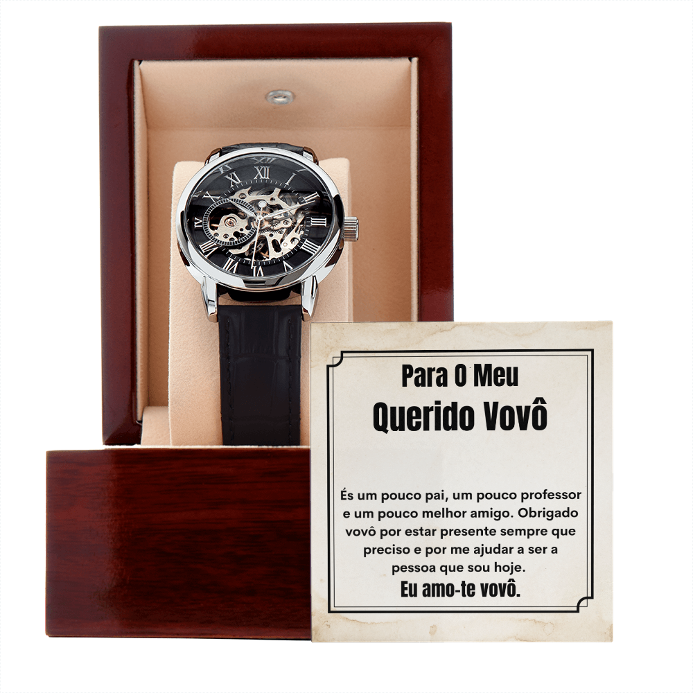 Querido Vovô Relógio Presente Portuguese Grandpa Message Card Watch