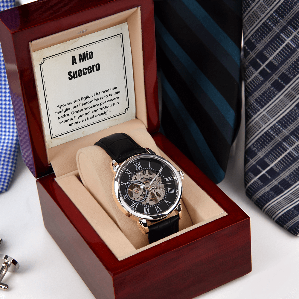 Suocero Orologio Da Polso Regalo Italian Father-In-Law Watch Card