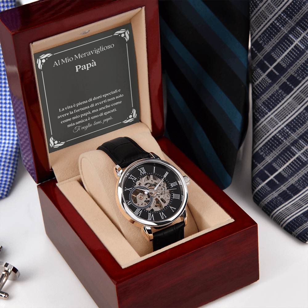 Papà Orologio Da Polso Regalo Italian Father Watch Message Card