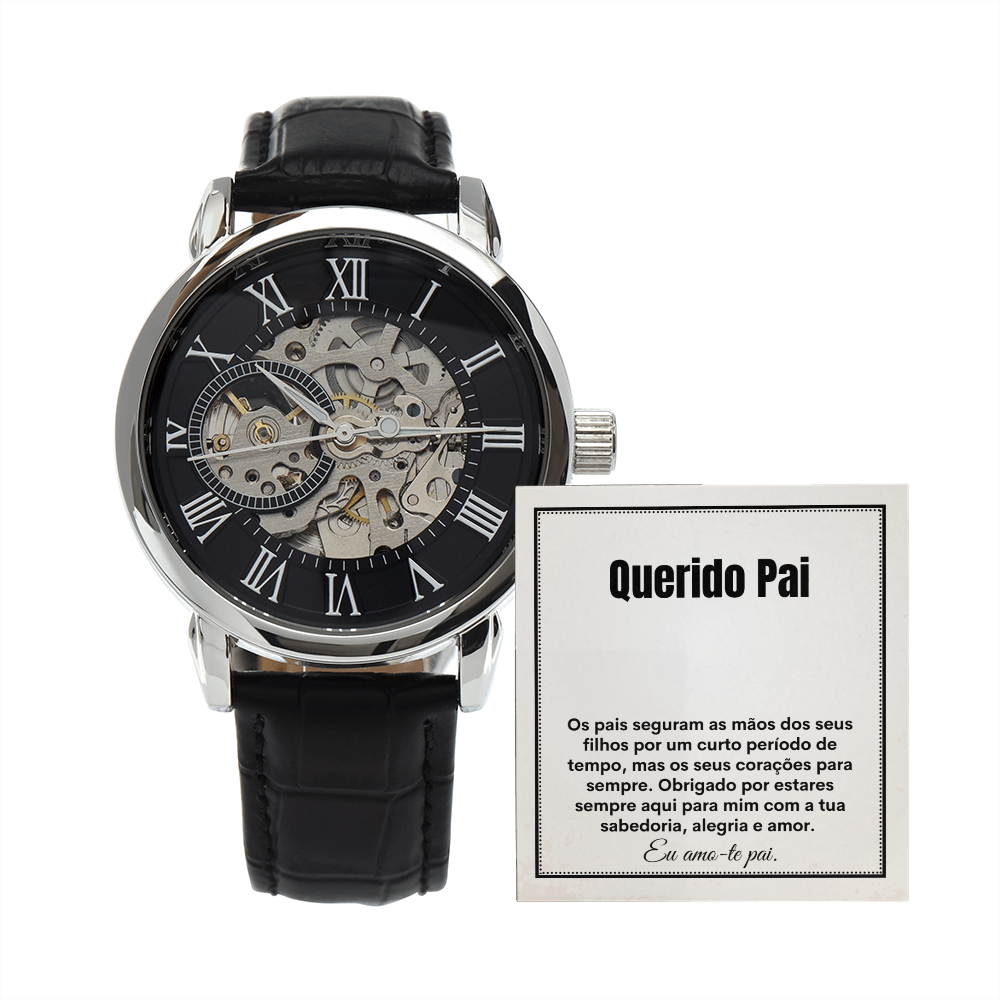 Querido Pai Portuguese Openwork Watch Present for father