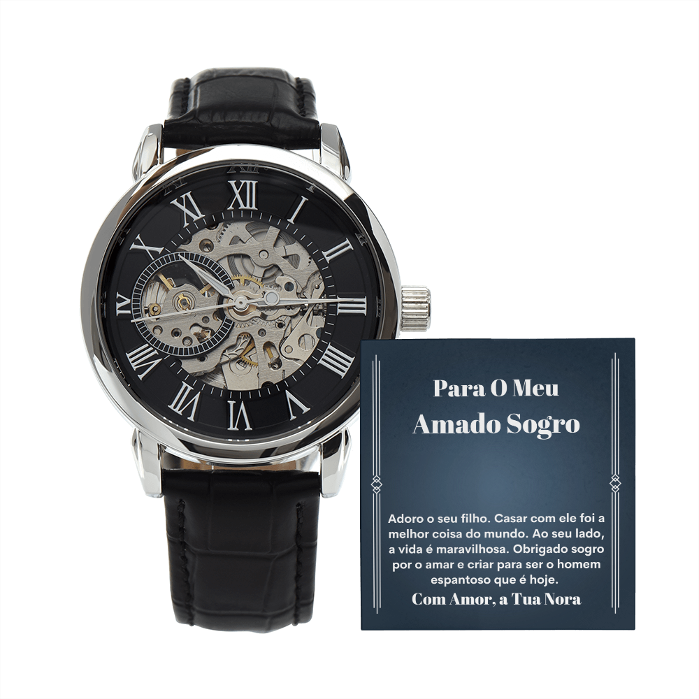 Amado Sogro Relógio Presente Portuguse Father-In-Law Card Watch