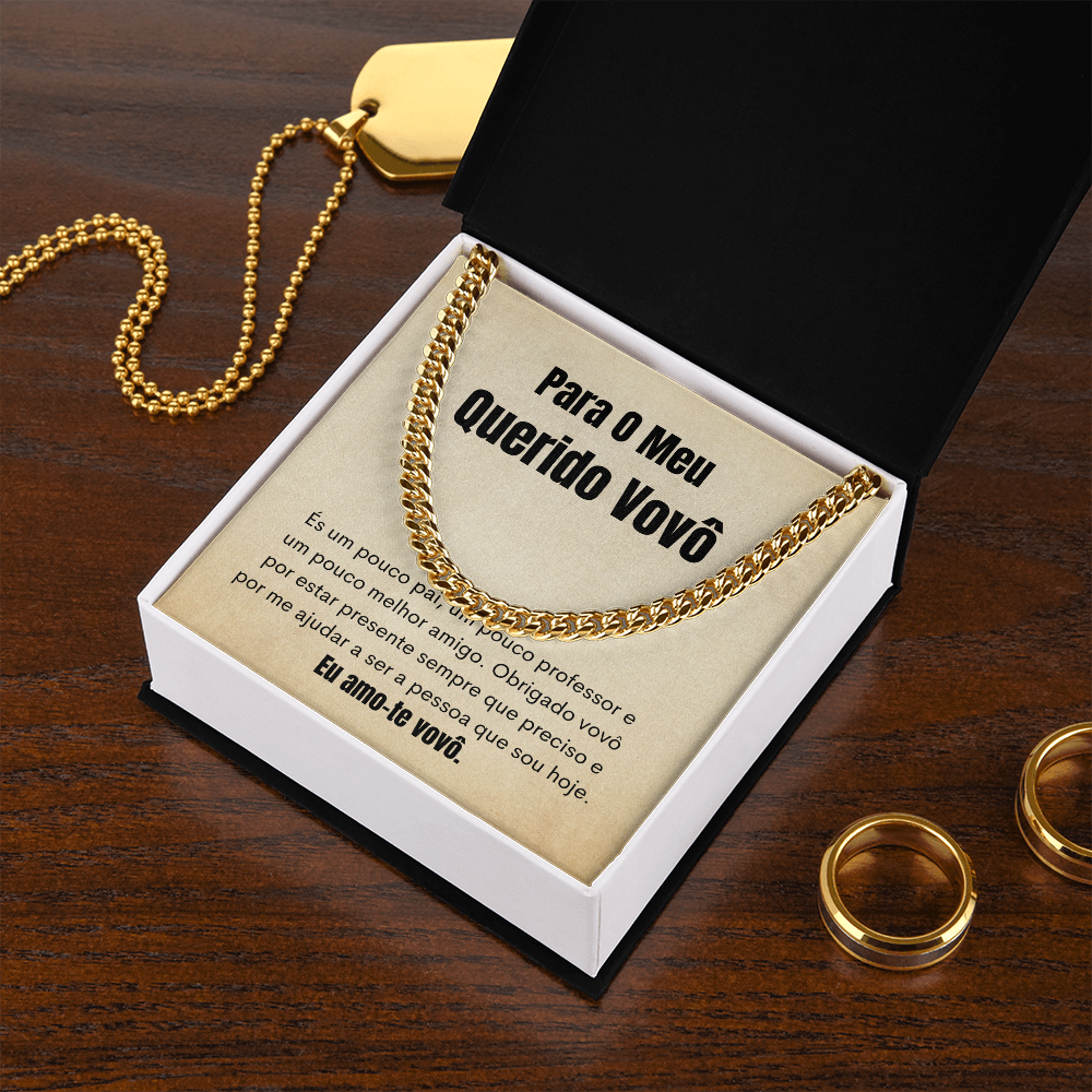 Querido Vovô Colar Present Portuguese Grandfather Necklace Card