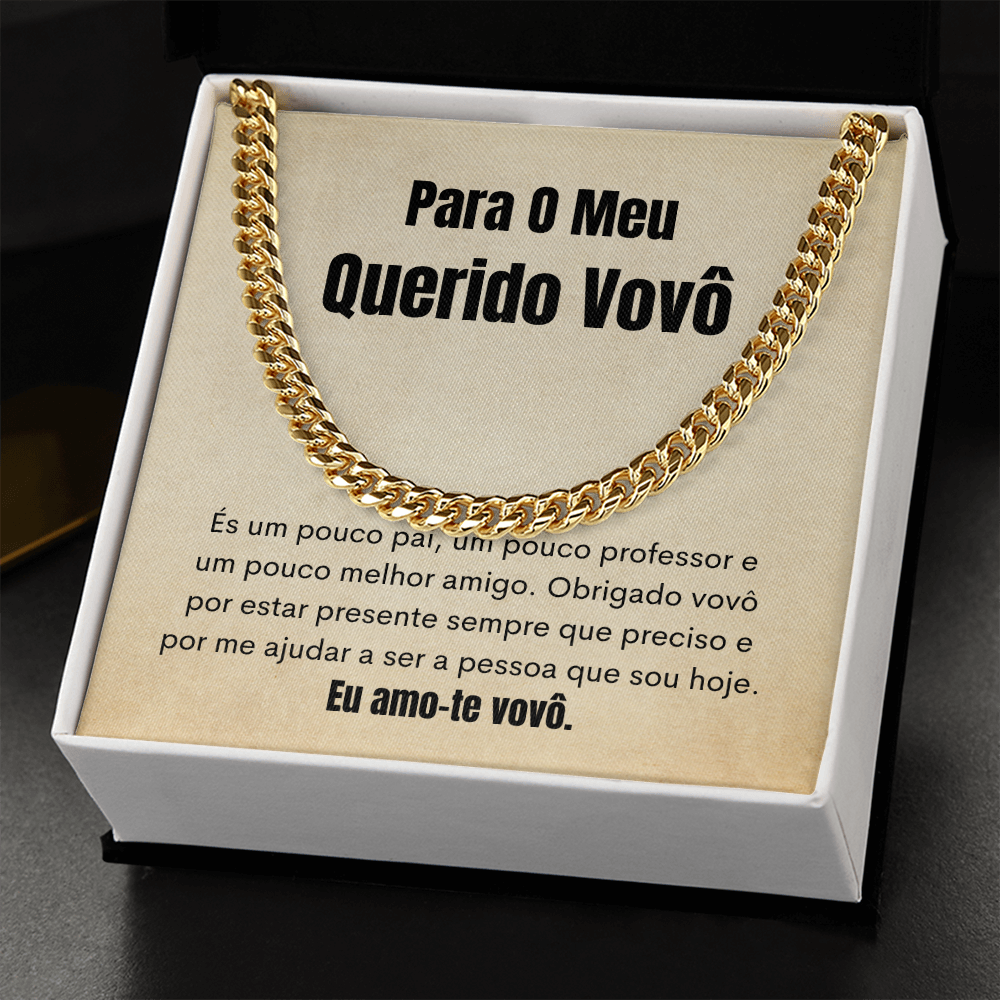 Querido Vovô Colar Present Portuguese Grandfather Necklace Card