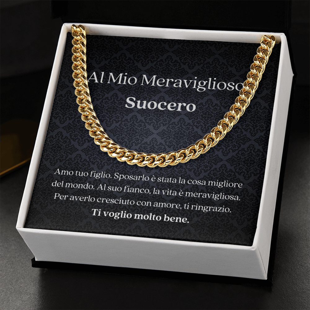 Suocero Collana Regalo Italian Father-In-Law Chain Necklace Card