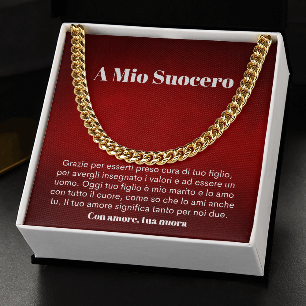 Suocero Collana Regalo Italian Father-In-Law Chain Necklace Card