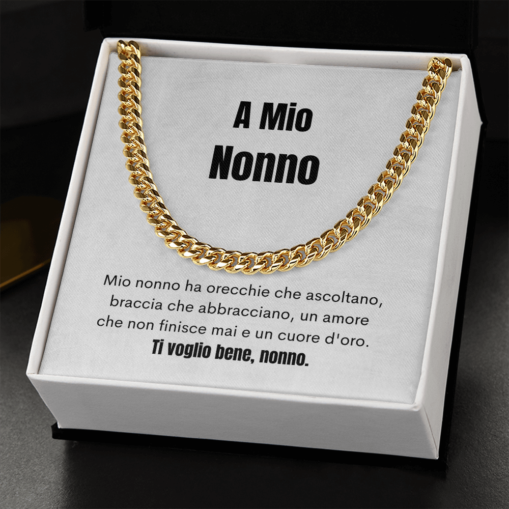 Nonno Collana Regalo Italian Grandfather Chain Necklace Card