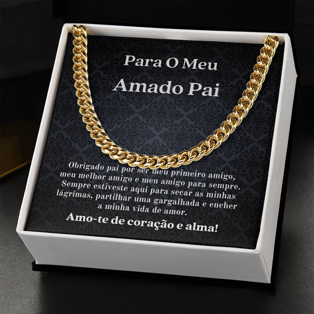 Amado Pai Colar Present Portuguese Father Necklacec Card