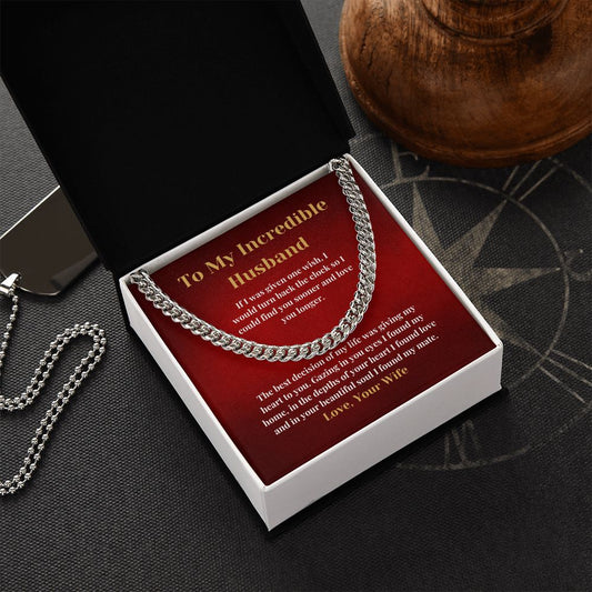 Husband Chain Necklace Card Gift