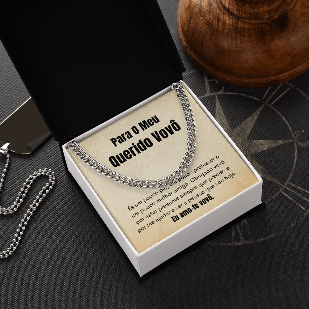 Querido Vovô Colar Present Portuguese Grandfather Necklace Card