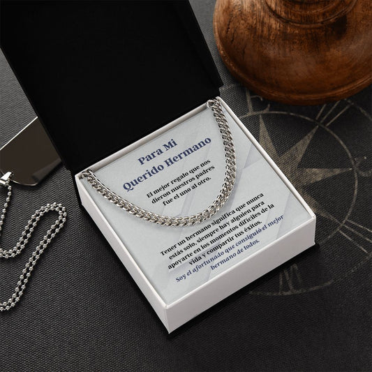 Querido Hermano Collar Regalo Spanish Brother Gift