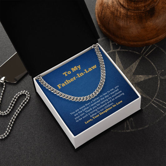 Father-In-Law Chain Necklace Card Gift