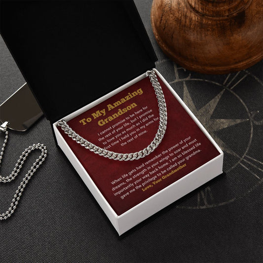 Grandson Chain Necklace Card Gift