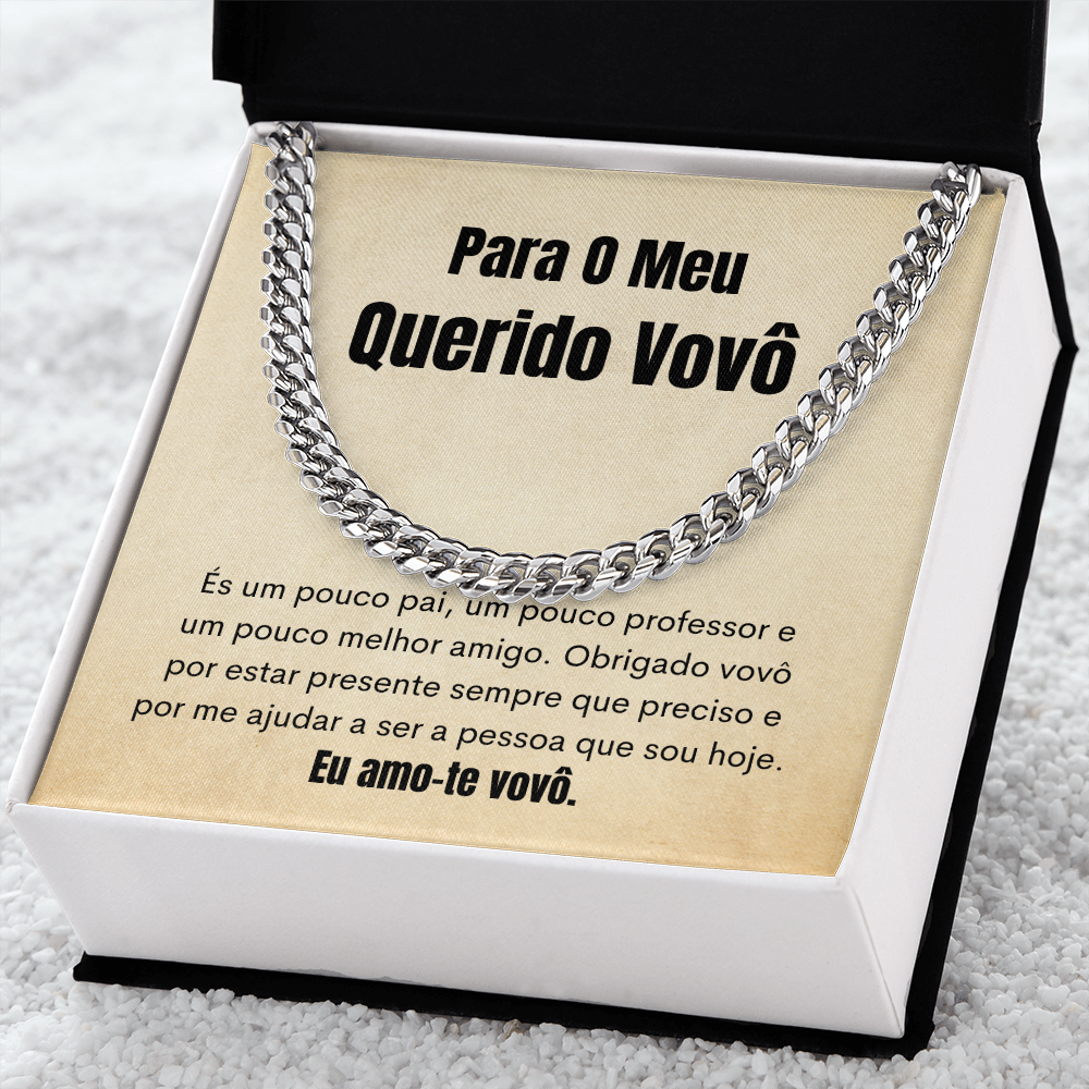 Querido Vovô Colar Present Portuguese Grandfather Necklace Card