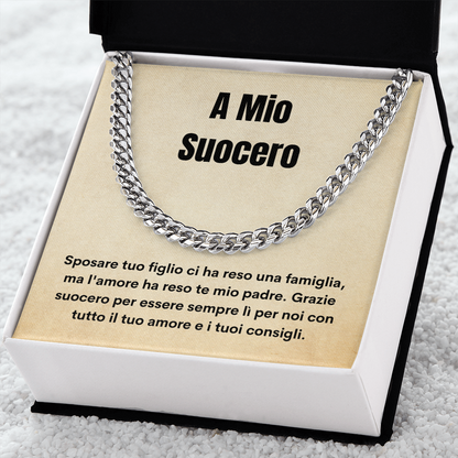 Suocero Collana Regalo Italian Father-In-Law Chain Necklace Card