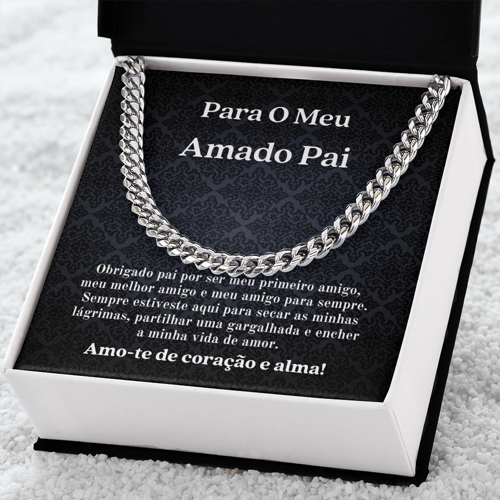 Amado Pai Colar Present Portuguese Father Necklacec Card