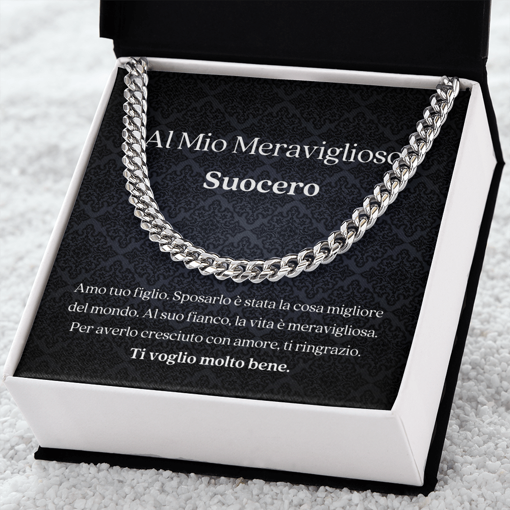 Suocero Collana Regalo Italian Father-In-Law Chain Necklace Card
