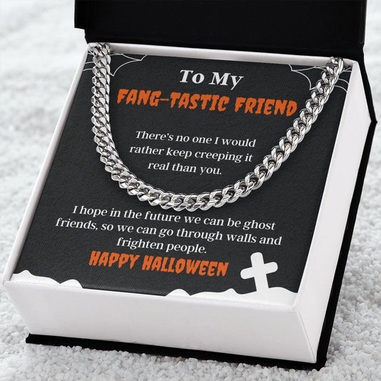 Happy Halloween Friend Necklace Card Halloween Gift