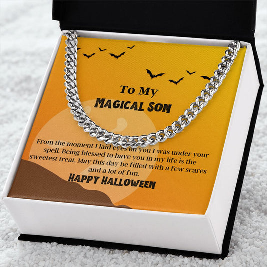 Halloween Magical Son Necklace Card Halloween Lover Gift