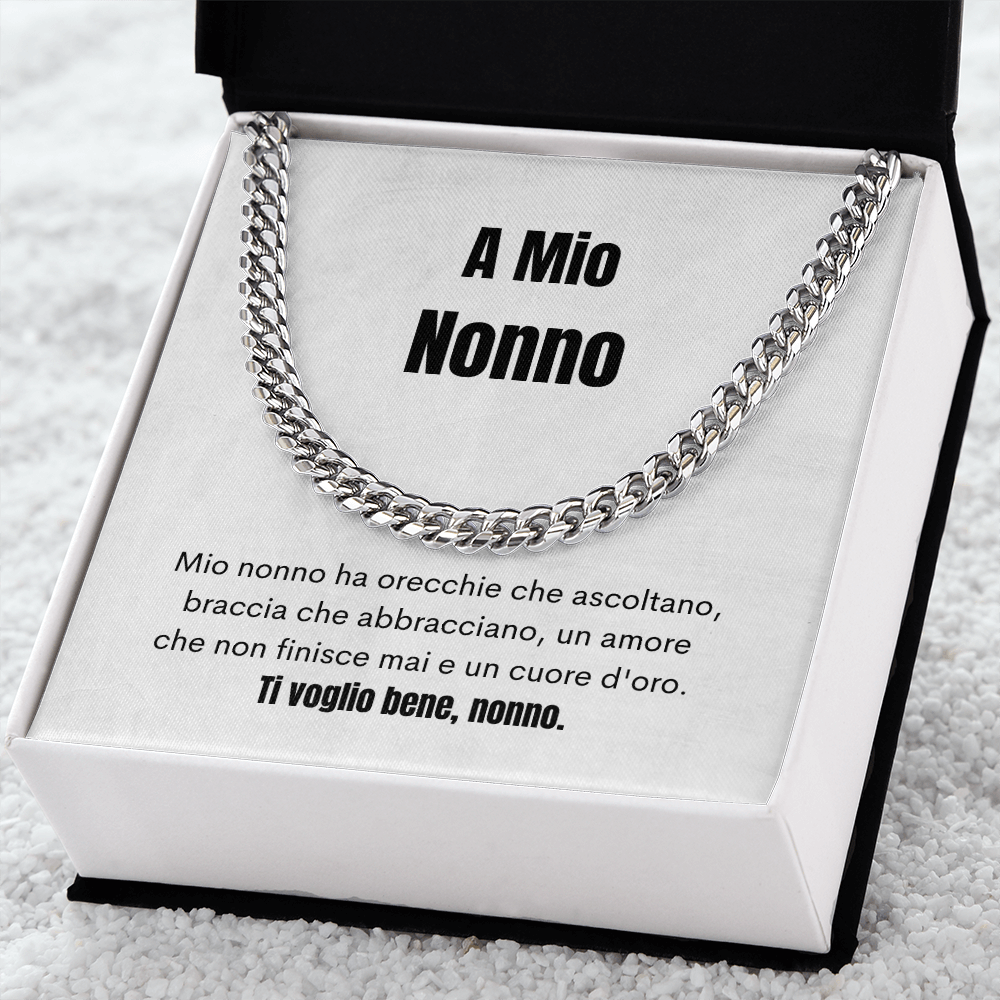 Nonno Collana Regalo Italian Grandfather Chain Necklace Card