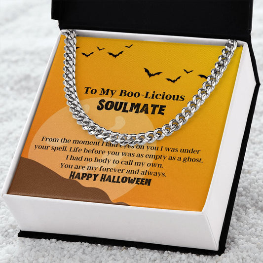Halloween Soulmate Husband Necklace Card Halloween Boyfriend Gift
