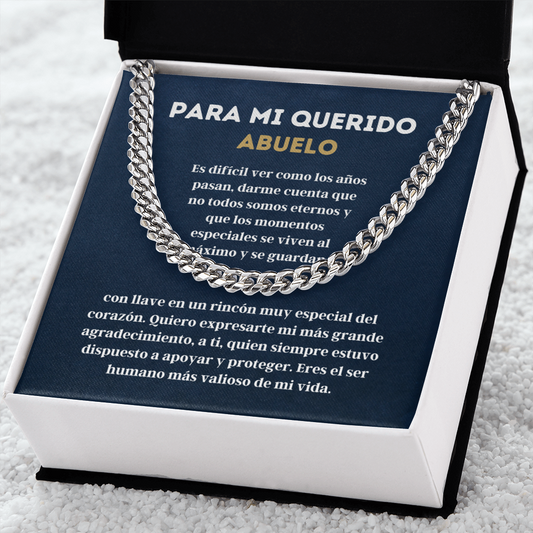 Querido Abuelo Collar Regalo Spanish Grandfather Necklace Chain Gift