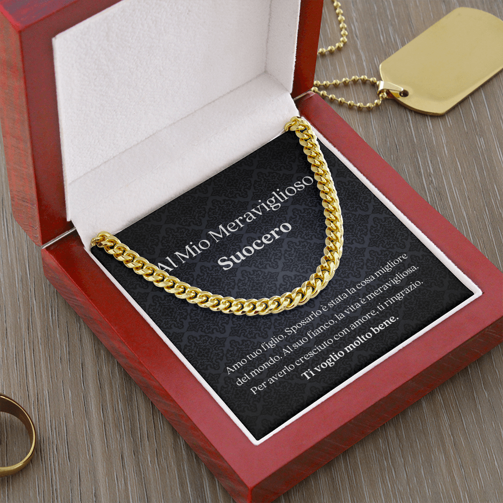 Suocero Collana Regalo Italian Father-In-Law Chain Necklace Card