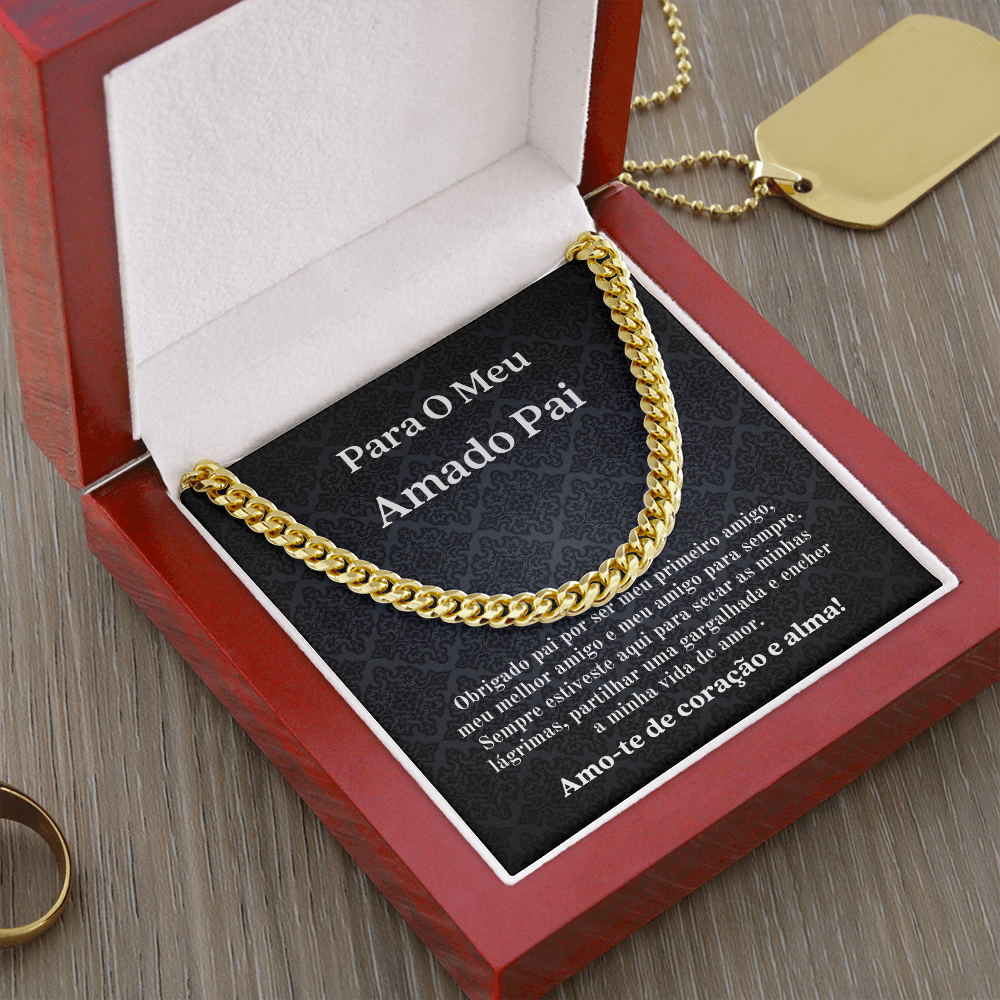 Amado Pai Colar Present Portuguese Father Necklacec Card