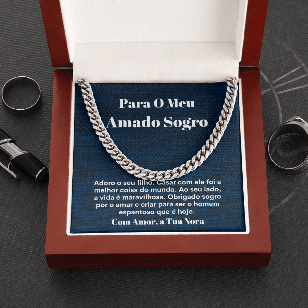 Amado Sogro Colar Presente Portuguese Father-In-Law Necklace Gift