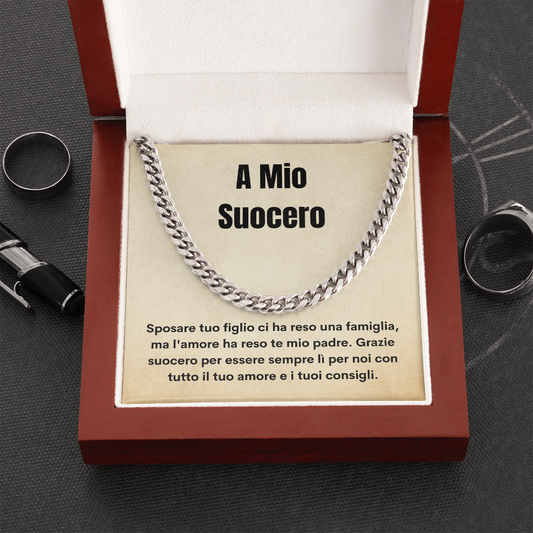 Suocero Collana Regalo Italian Father-In-Law Chain Necklace Card