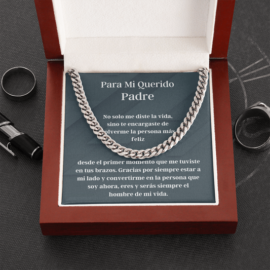 Padre Regalo Collar Spanish Father Chain Necklace Card Gift
