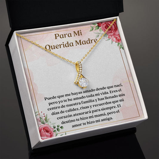 Querida Madre Collar Con Tarjeta Latina Mother Necklace Gift