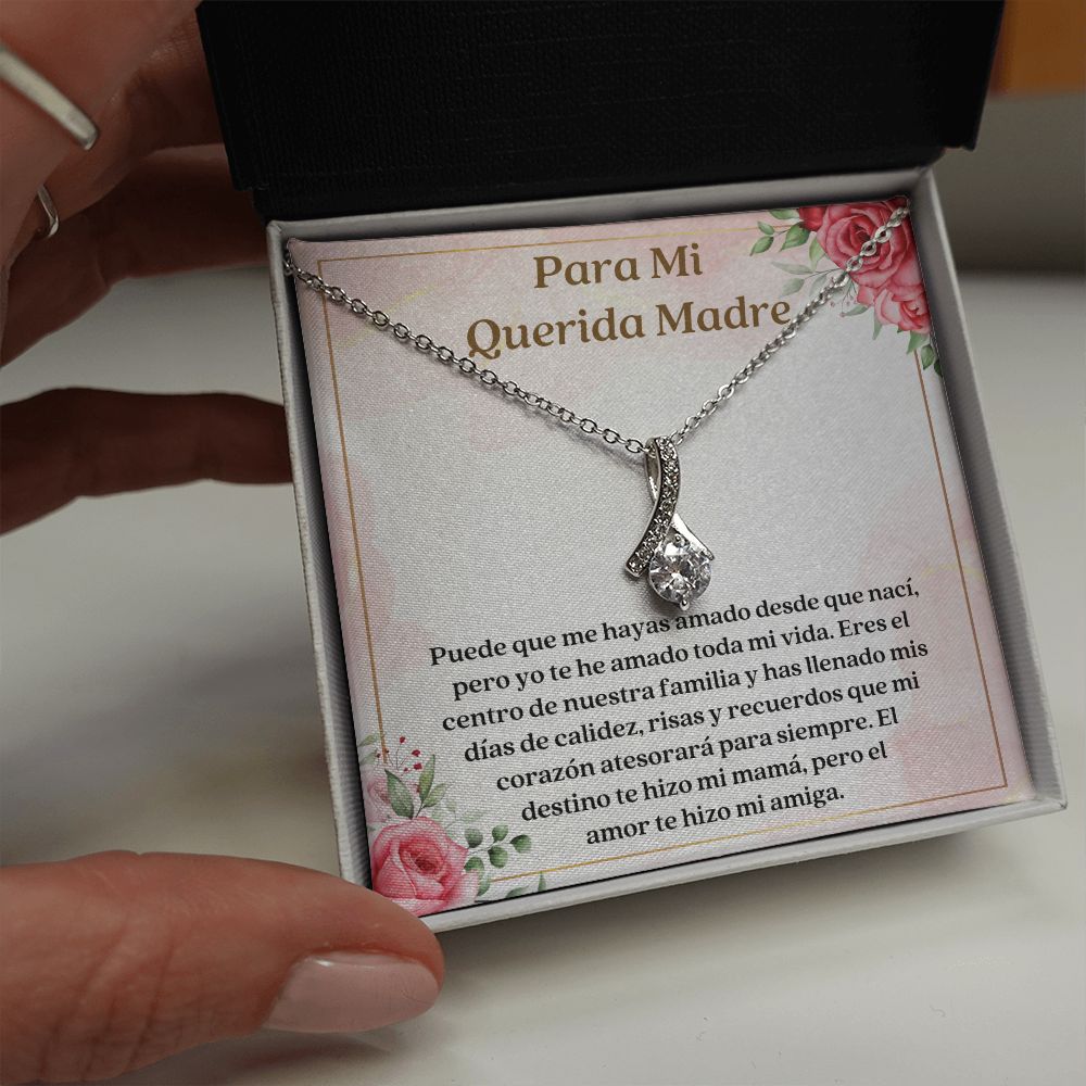 Querida Madre Collar Con Tarjeta Latina Mother Necklace Gift