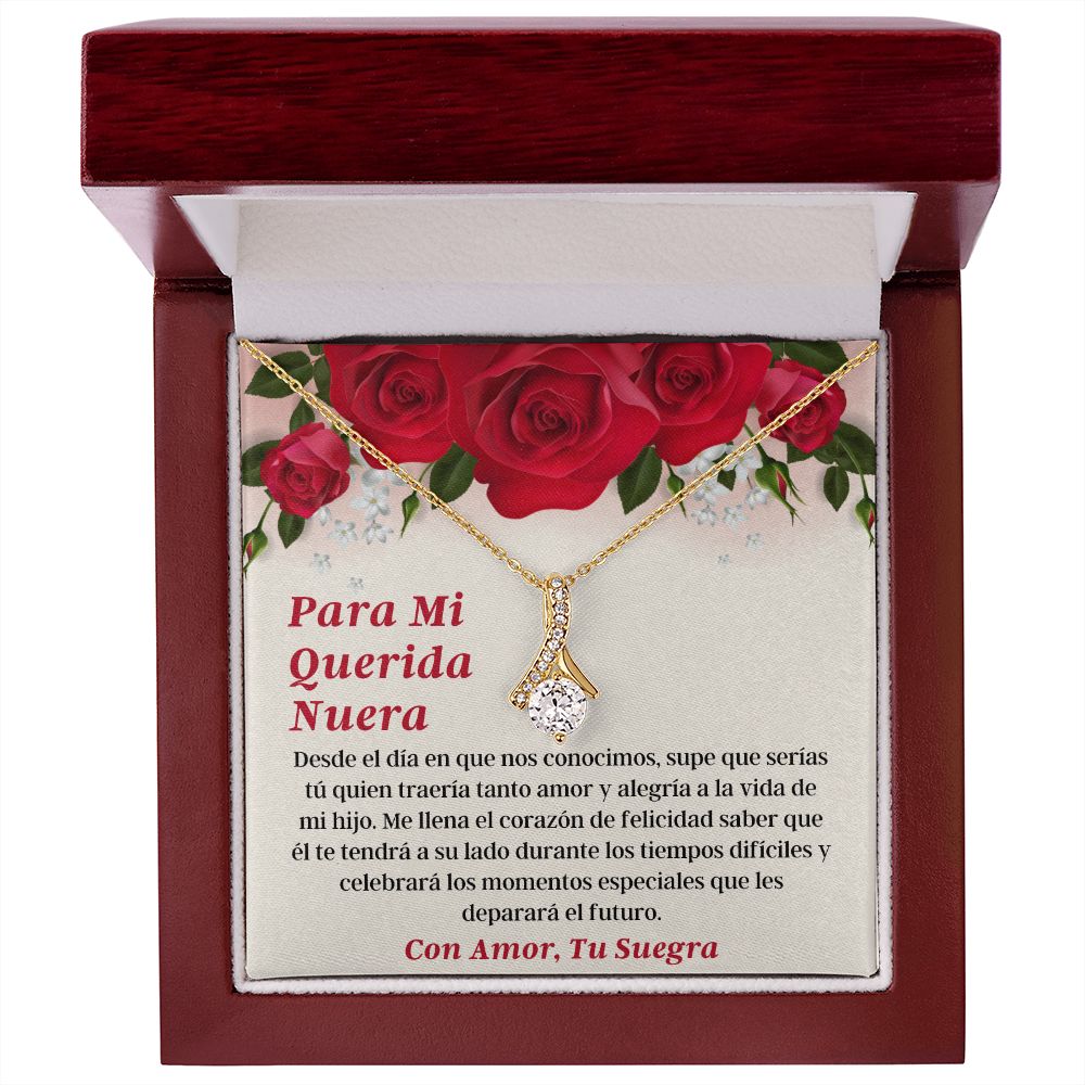 Querida Nuera Collar Con Tarjeta Latina Daughter-In-Law Necklace Gift