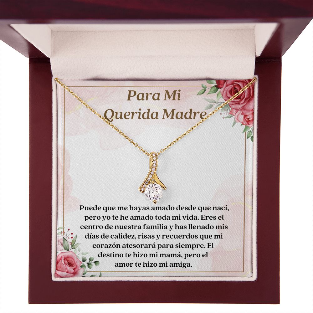 Querida Madre Collar Con Tarjeta Latina Mother Necklace Gift