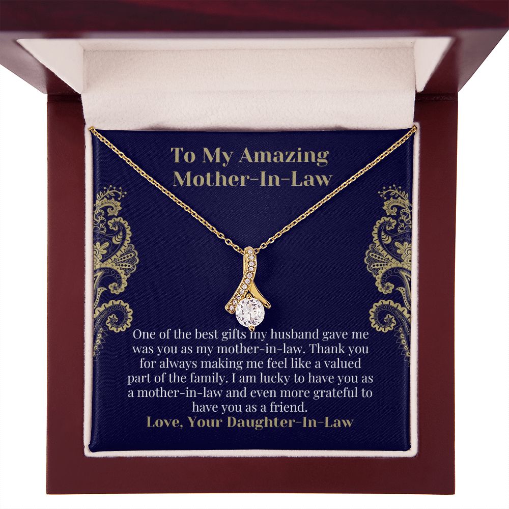 Mother-In-Law Necklace Card Gift From Daughter-In-Law