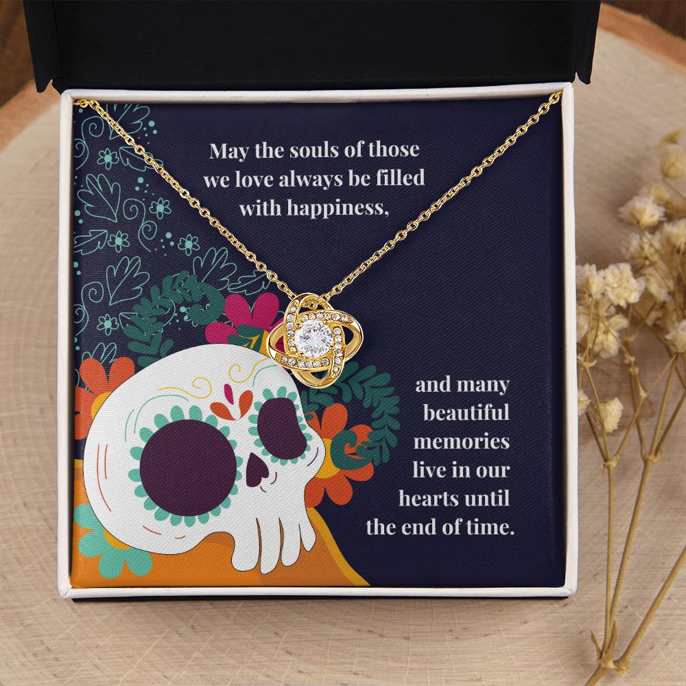 Day Of The Dead Memories Of Loved Ones Message Card Necklace Gift