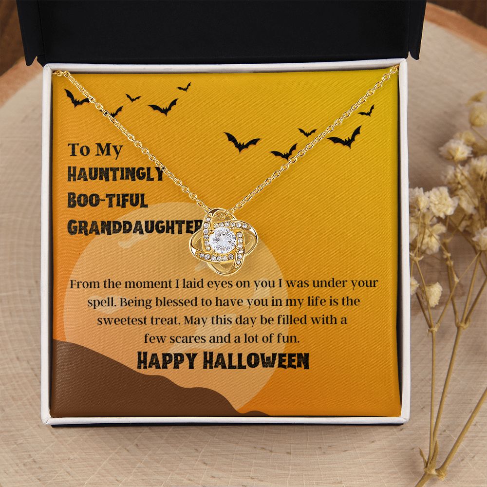 Happy Halloween Granddaughter Necklace Halloween Jewelry Gift