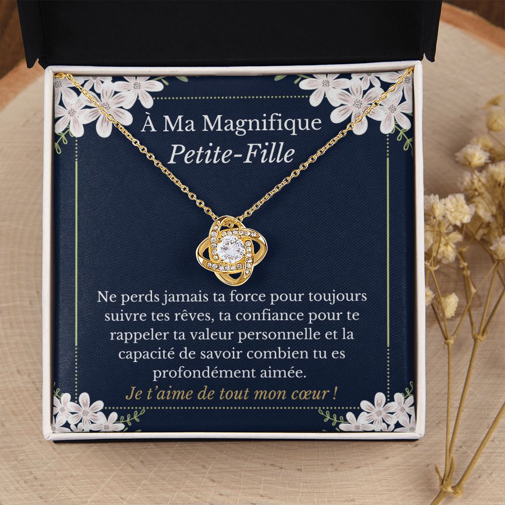Petite-Fille Collier Cadeau French Granddaughter Necklace Card