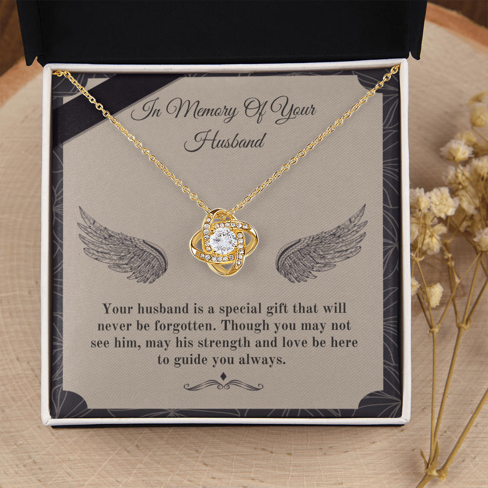 Husband Loss Necklace Card Spouse Memorial Gift