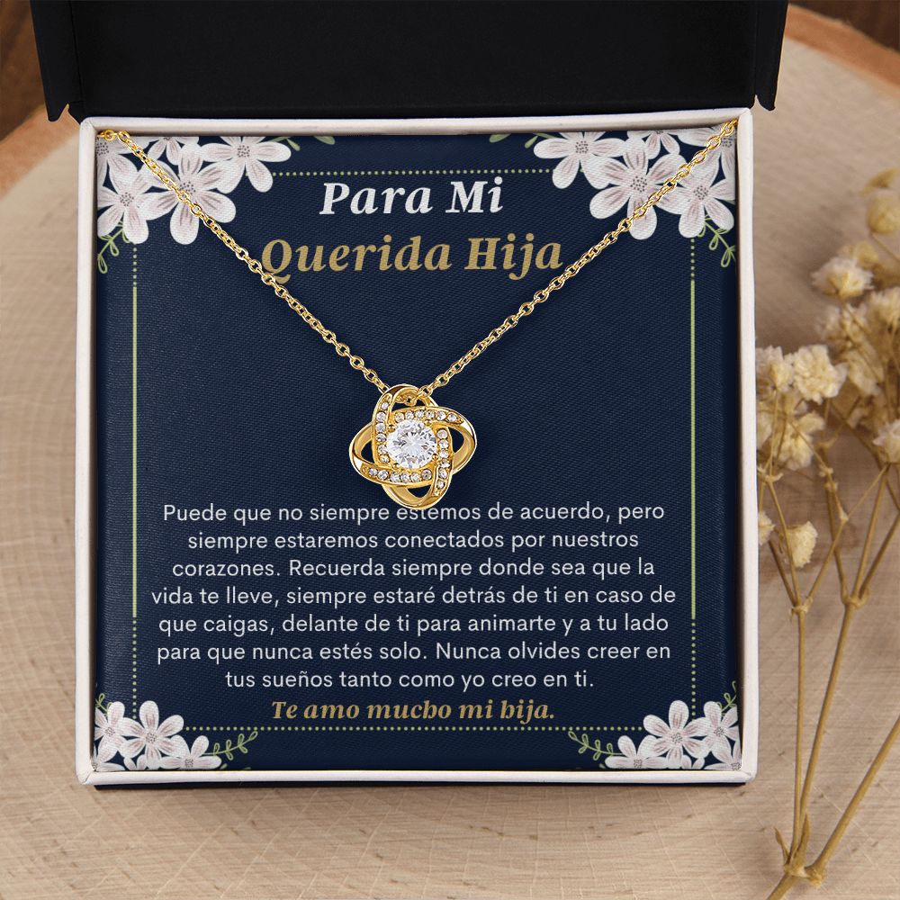 Querida Hija Collar Regalo Spanish Daughter Necklace Card