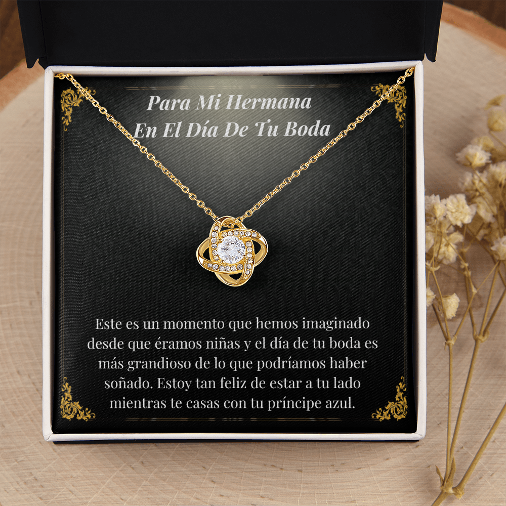 Hermana Boda Regalo Collar Spanish Sister Wedding Necklace Card