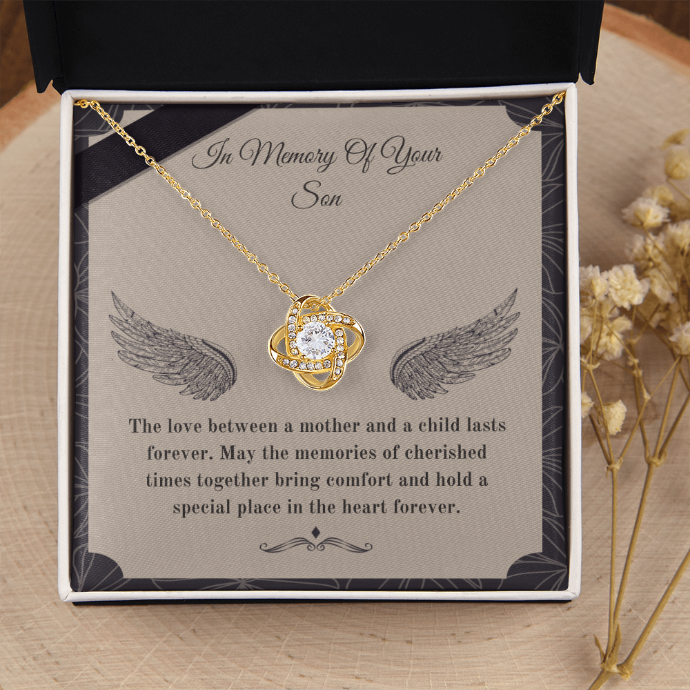 Son Loss Message Card Necklace Child Memorial Jewelry Gift