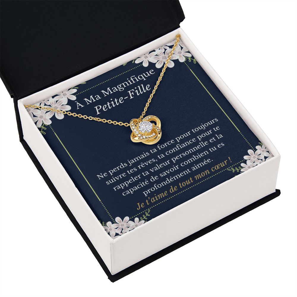 Petite-Fille Collier Cadeau French Granddaughter Necklace Card