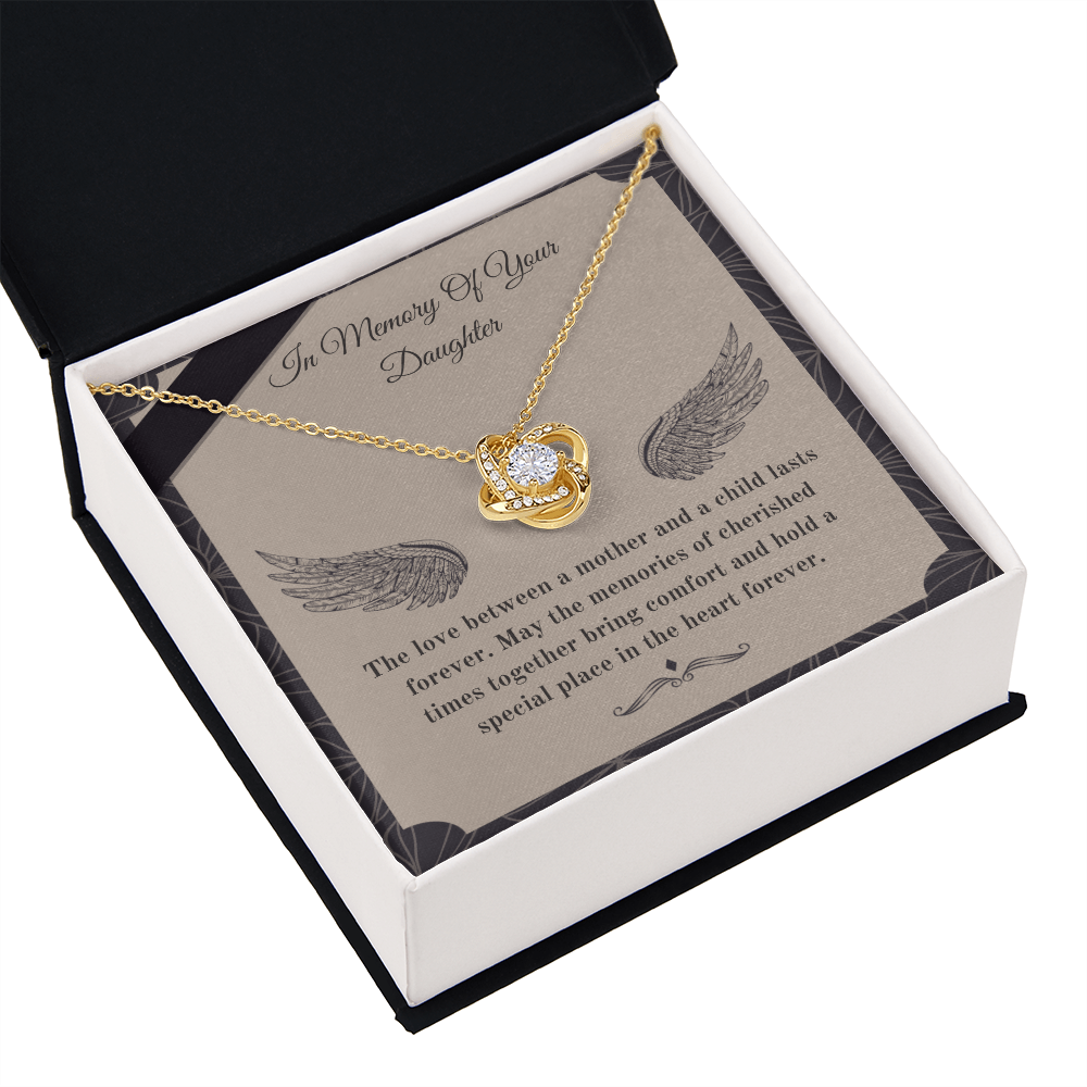 Daughter Loss Message Card Necklace Child Memorial Jewelry Gift