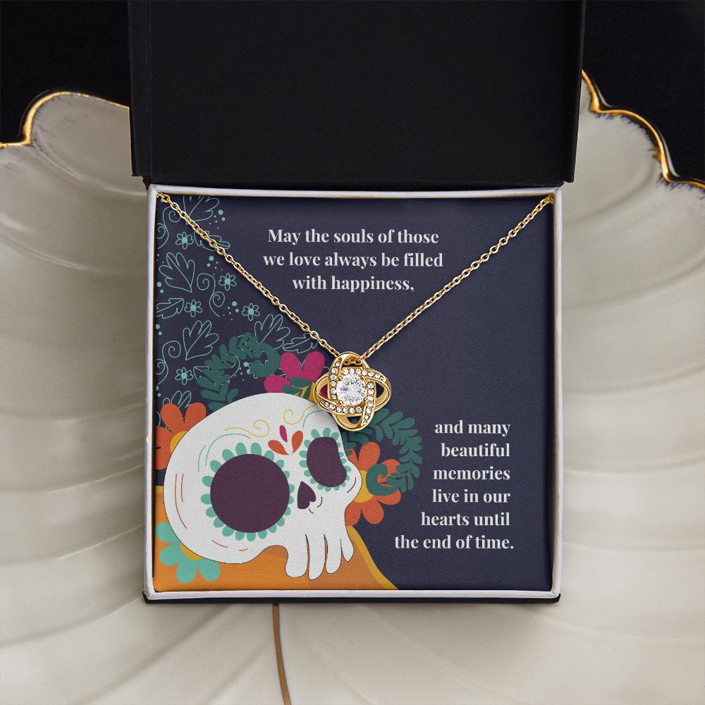 Day Of The Dead Memories Of Loved Ones Message Card Necklace Gift