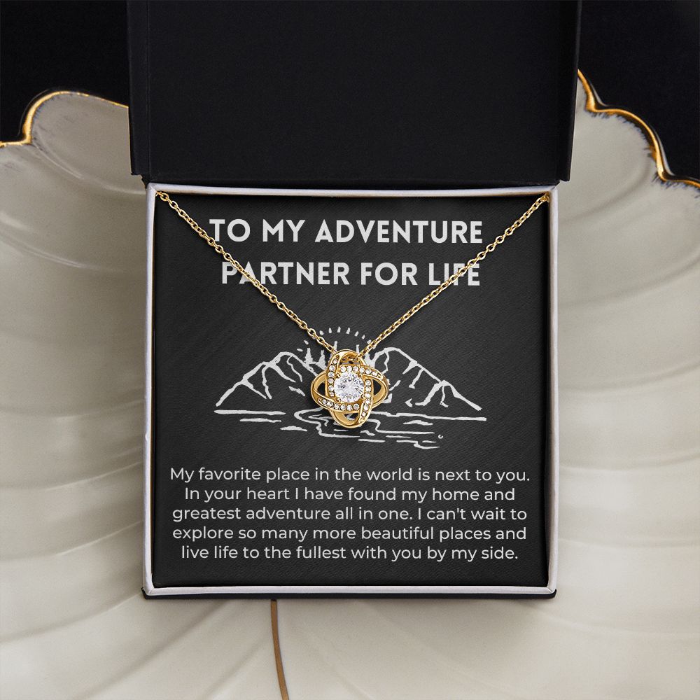 Adventure Partner Travel Wife Girlfriend Message Card Necklace Gift