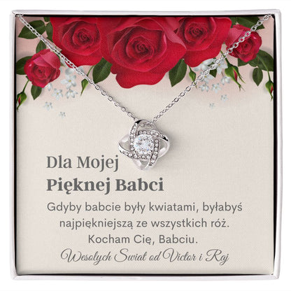 Pięknej Babci Naszyjnik Polish Grandmother Jewelry Card For Lucyna