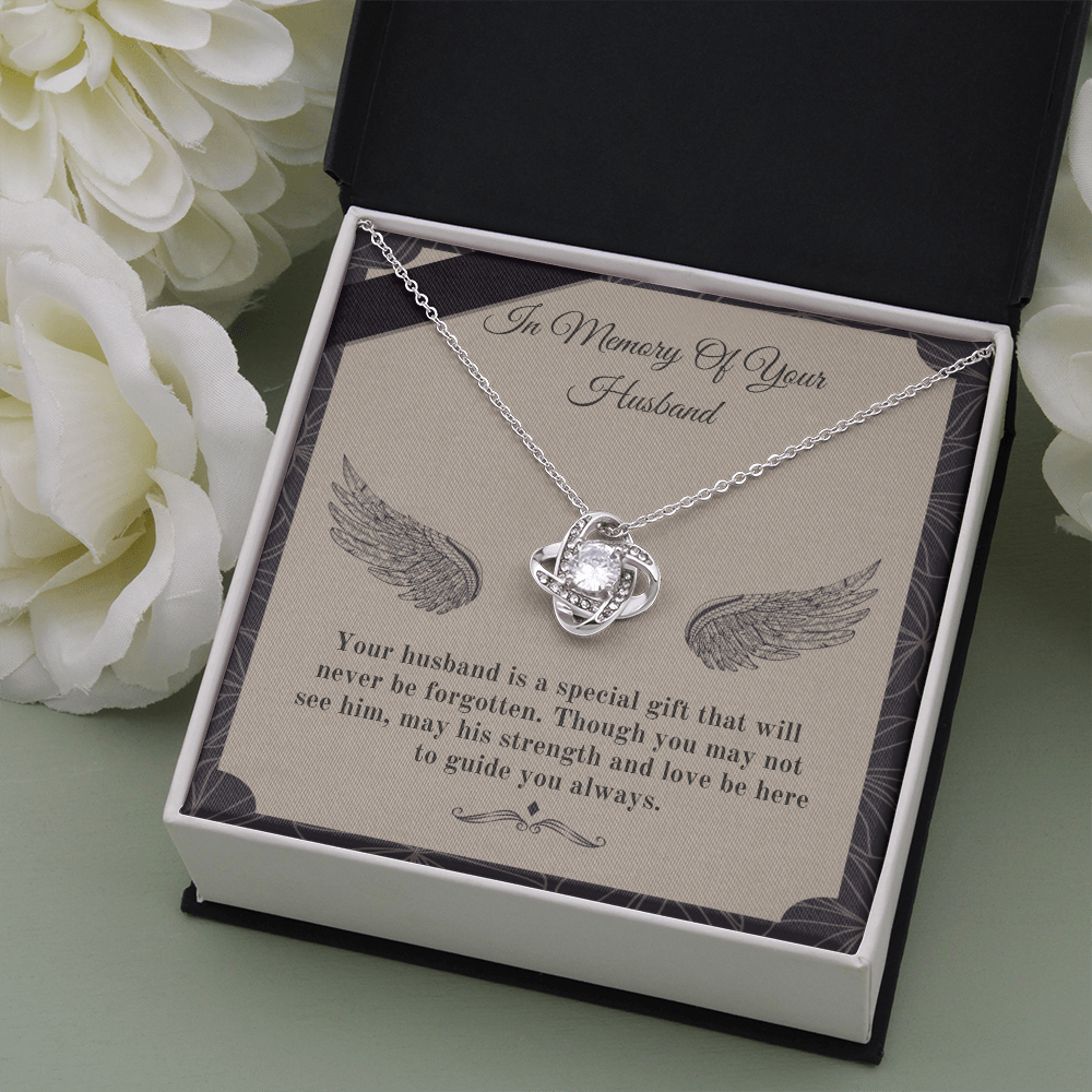 Husband Loss Necklace Card Spouse Memorial Gift