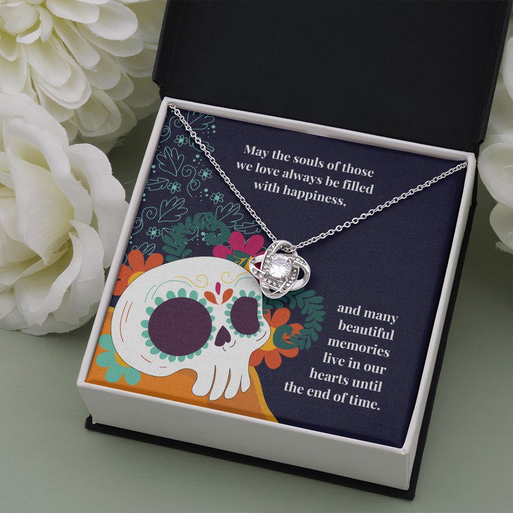 Day Of The Dead Memories Of Loved Ones Message Card Necklace Gift