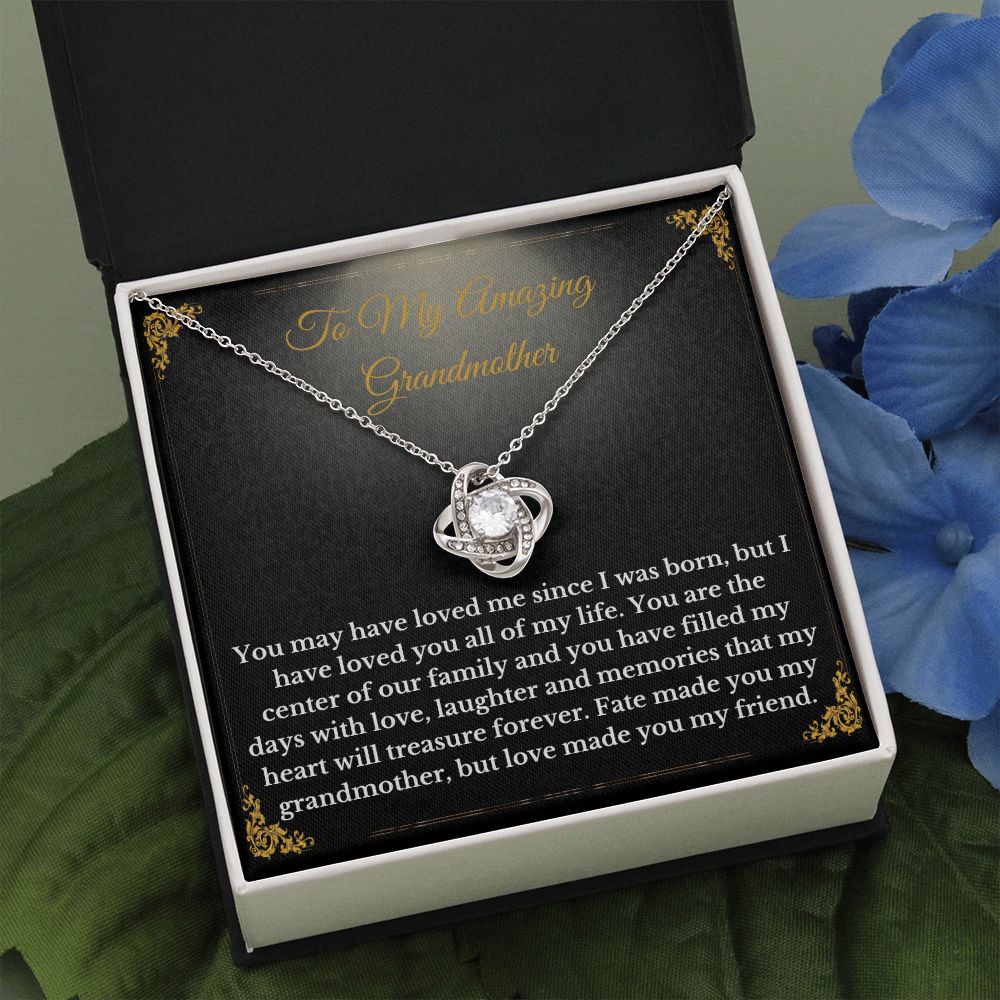 Grandmother Message Card Necklace Gift